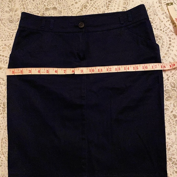 MNG navy pencil skirt Sz 6 - Picture 6 of 6
